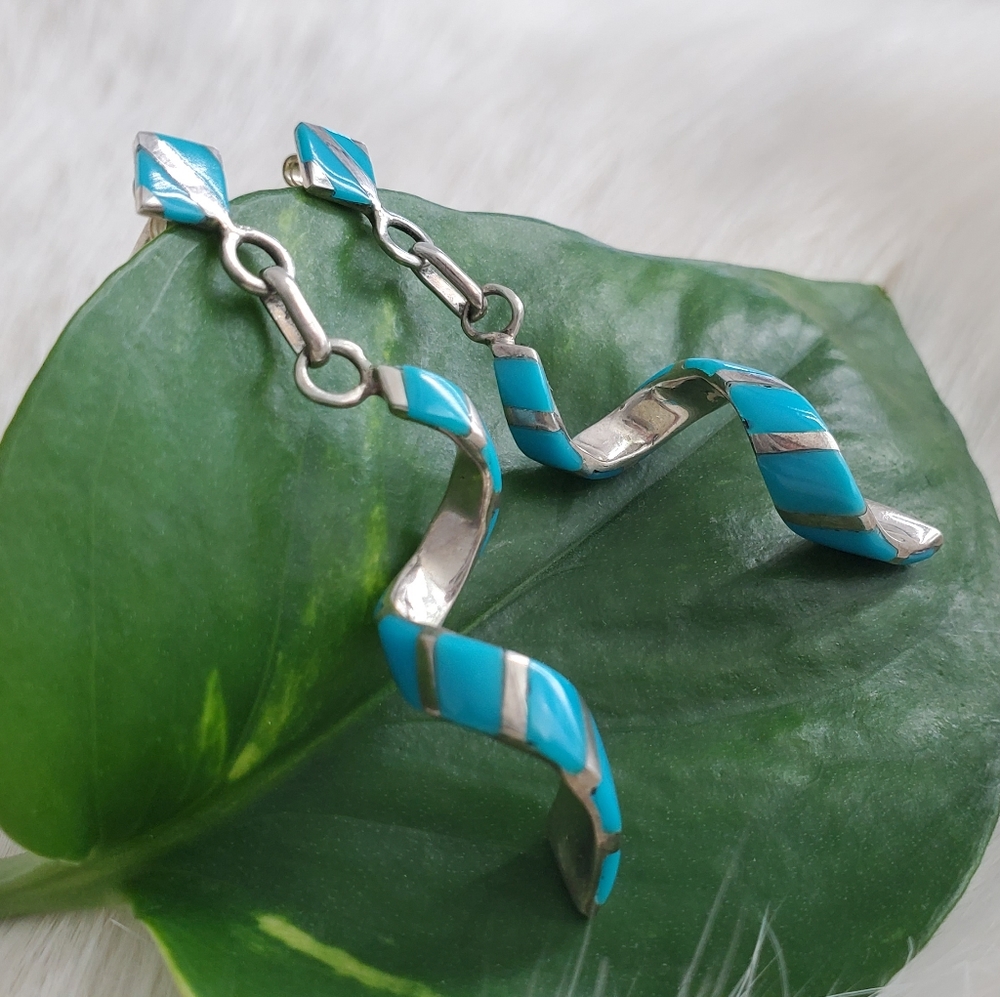 Silver and turquoise earrings